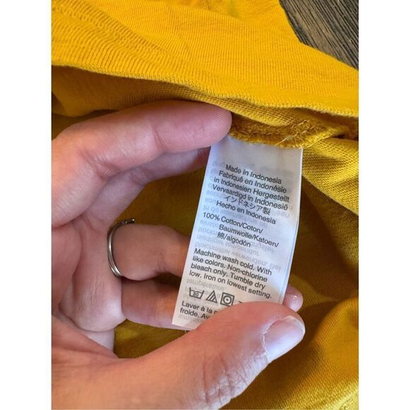 Madewell tshirt dress size large mustard yellow - Picture 4 of 7
